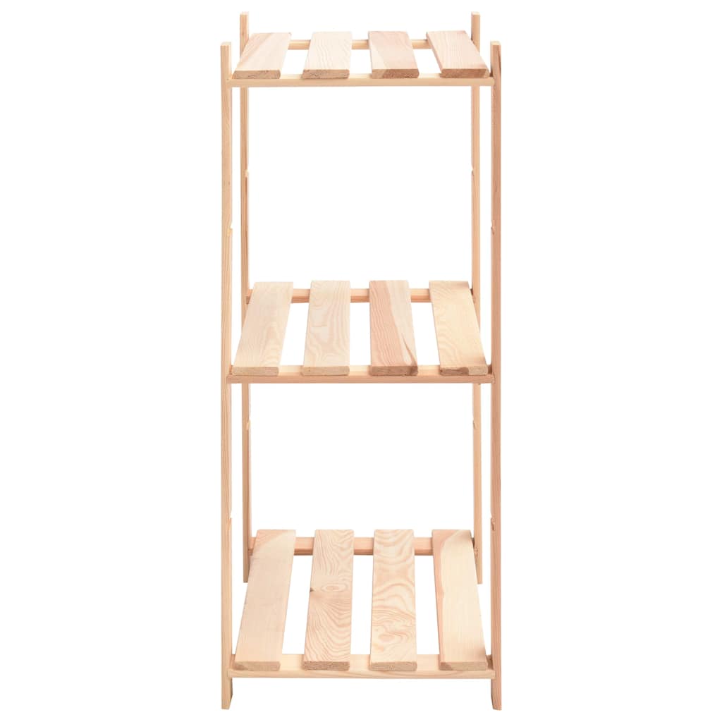 vidaXL 3-Tier Storage Rack 60x38x90 cm Solid Pinewood 150 kg 4