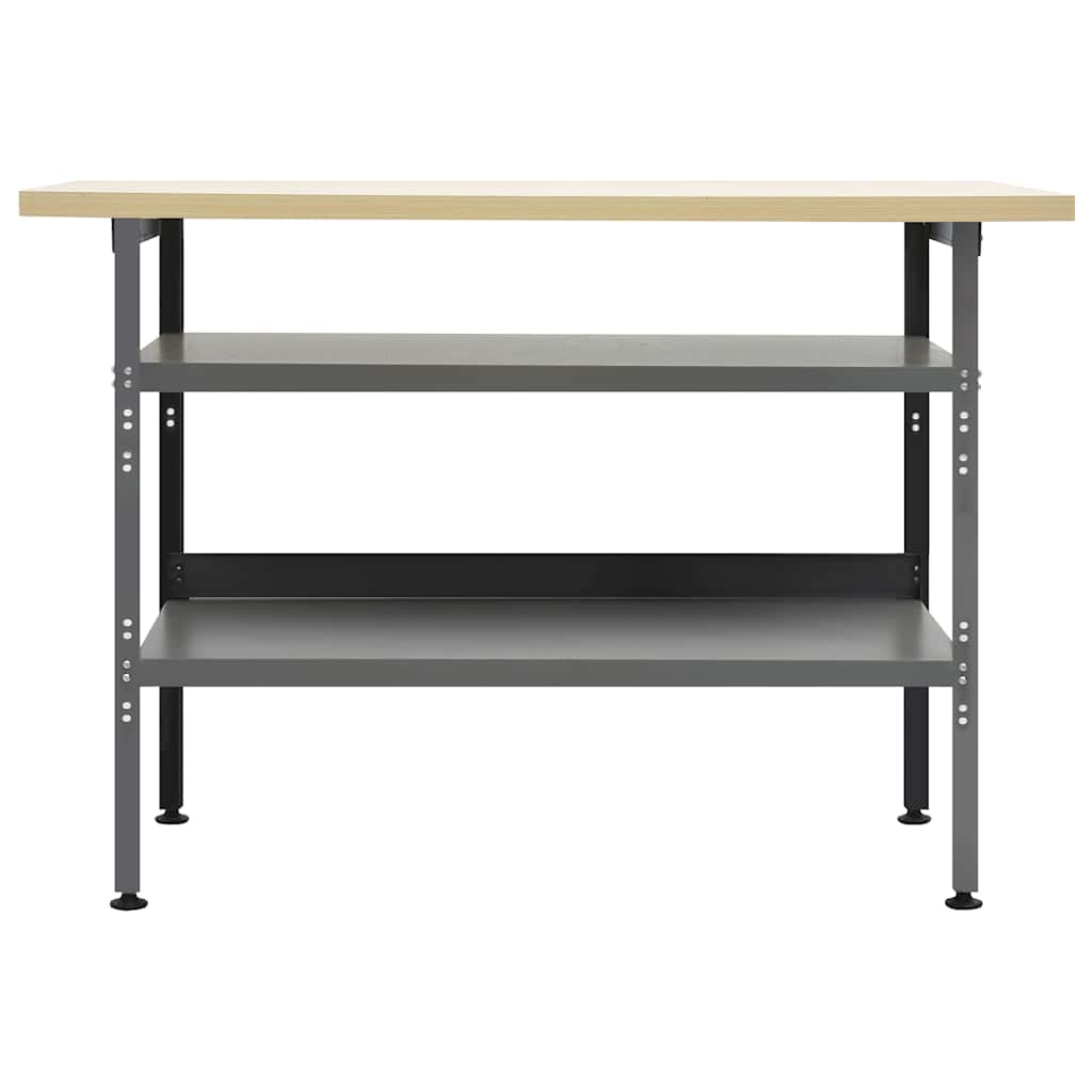 145344 vidaXL Workbench Grey 120x60x85 cm Steel 2