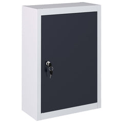 vidaXL Wall Mounted Tool Cabinet Industrial Style Metal Grey and Black 1