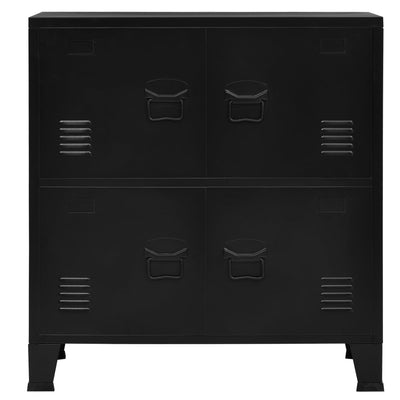 Industrial Storage Chest Black 75x40x80 cm Steel