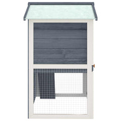Outdoor Rabbit Hutch 3 Doors Wood Grey