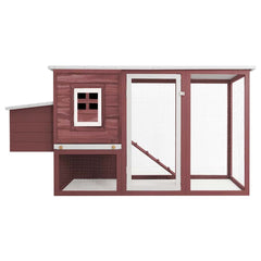 Outdoor Chicken Cage Hen House with 1 Egg Cage Wood Brown