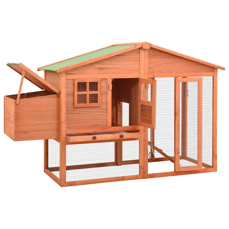 Chicken Coop with Nest Box Solid Fir Wood