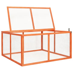 170876 vidaXL Rabbit Hutch 124x120x60 cm Solid Firwood 3