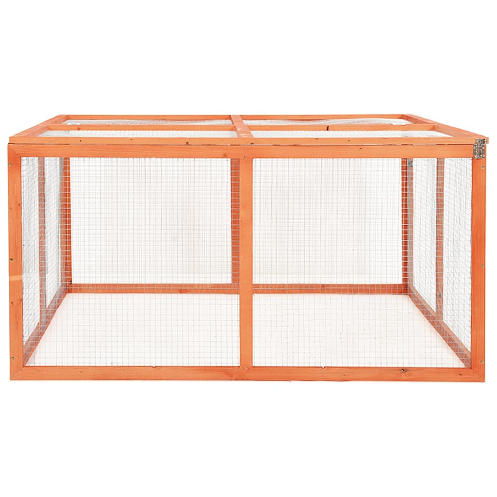 170876 vidaXL Rabbit Hutch 124x120x60 cm Solid Firwood 4