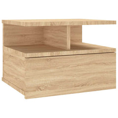 vidaXL Floating Nightstand Sonoma Oak 40x31x27cm Engineered Wood 2