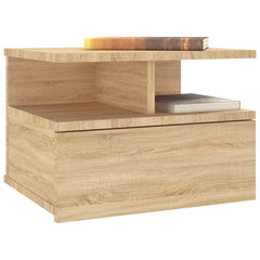 vidaXL Floating Nightstand Sonoma Oak 40x31x27cm Engineered Wood 3
