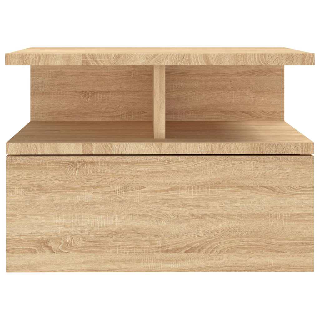 vidaXL Floating Nightstand Sonoma Oak 40x31x27cm Engineered Wood 4