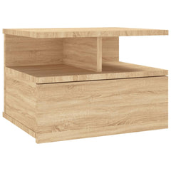 vidaXL Floating Nightstand | Set of 2 | Sonoma oak | Engineered wood | Compact 4