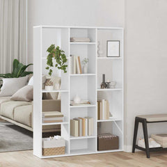 Room Divider/Book Cabinet 100x24x140 cm White