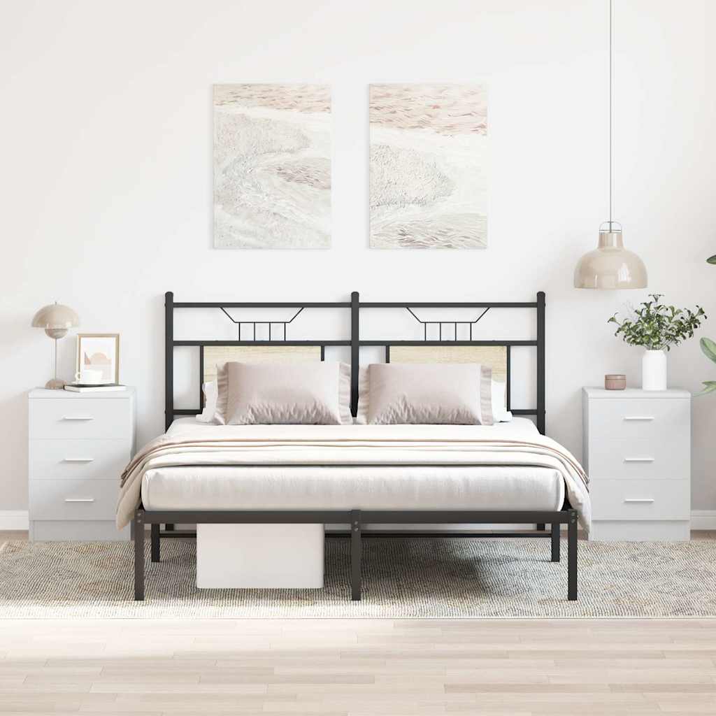 vidaXL Bedside Cabinets 38x35x56 cm Engineered Wood 2 pcs