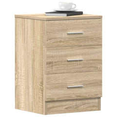 vidaXL Bedside Cabinet | Sonoma Oak | Engineered Wood | Smooth Sliding 4