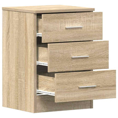 vidaXL Bedside Cabinet | Sonoma Oak | Engineered Wood | Smooth Sliding 5