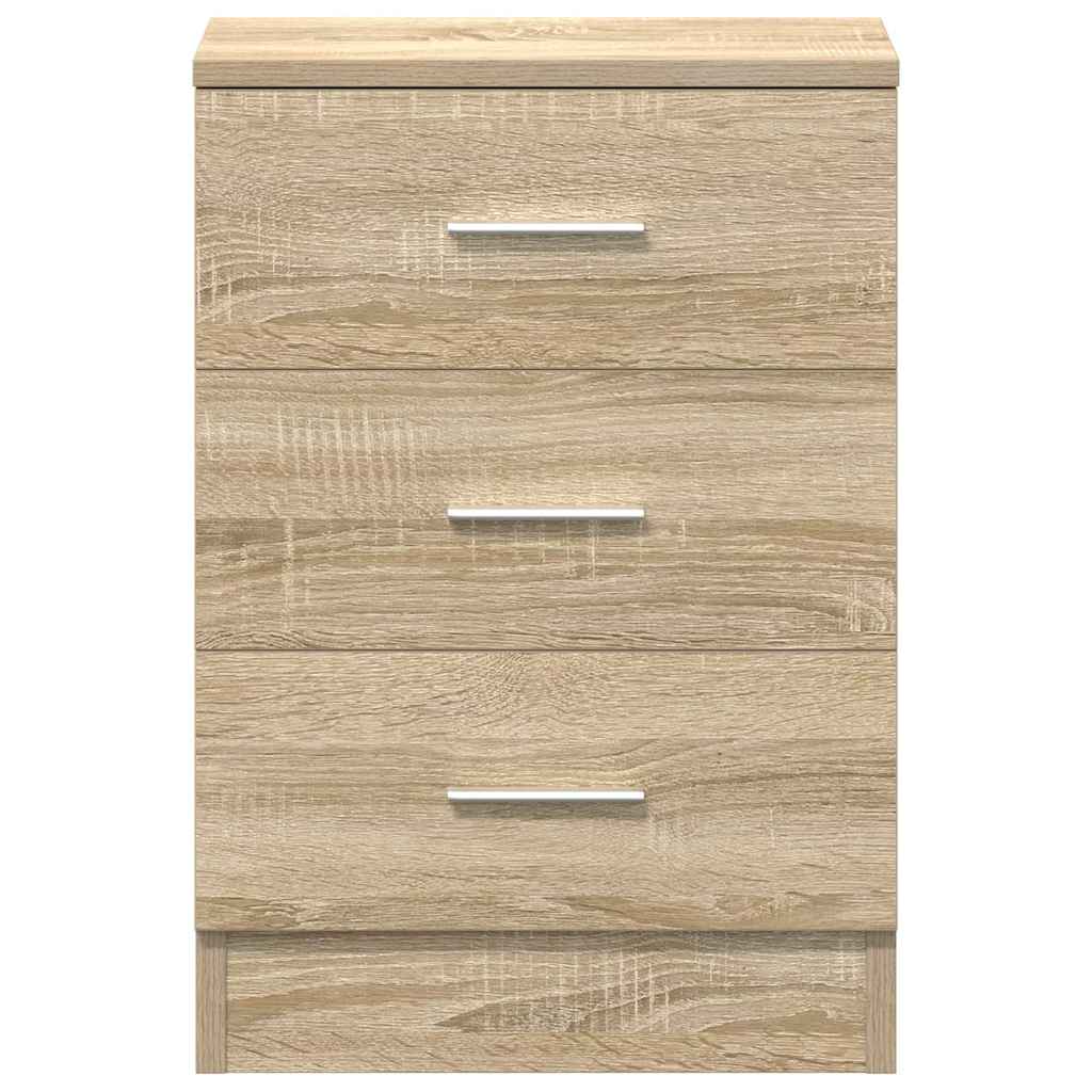 vidaXL Bedside Cabinet | Sonoma Oak | Engineered Wood | Smooth Sliding 6