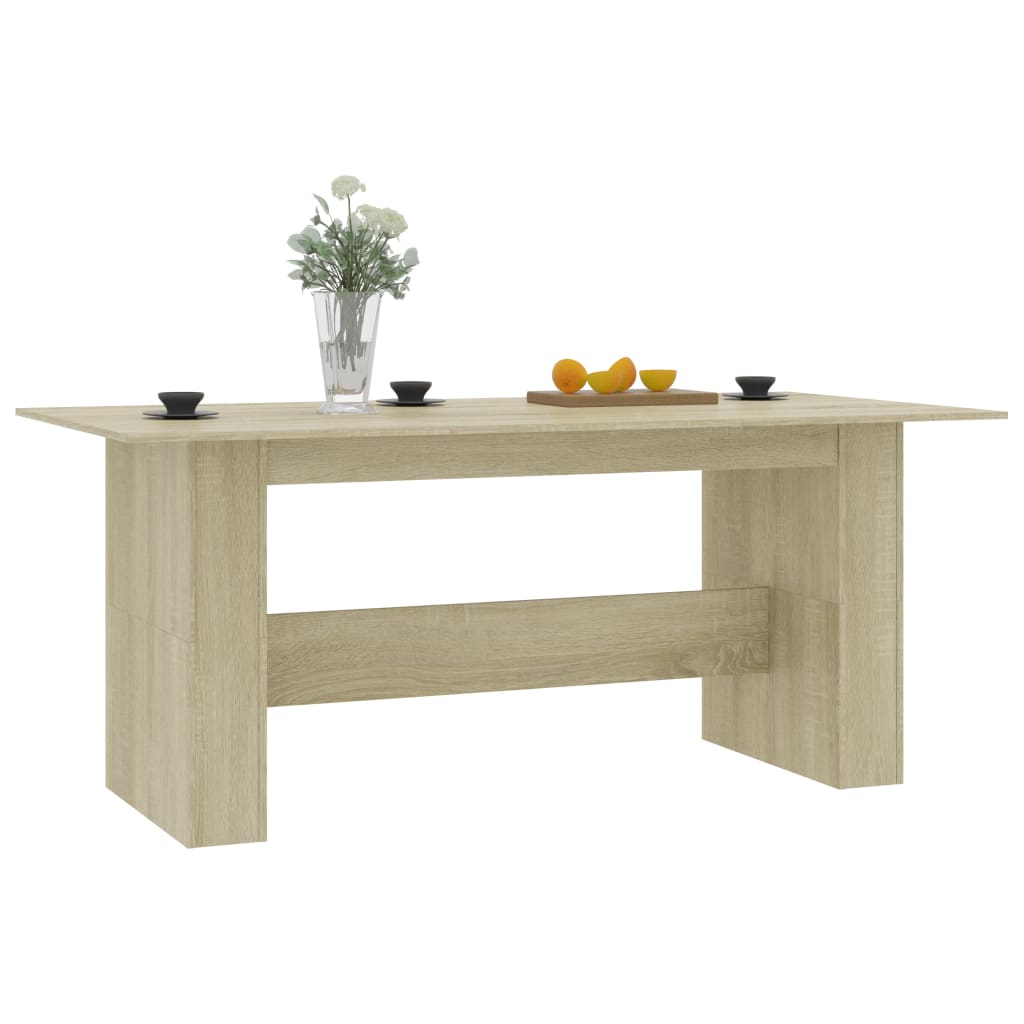 vidaXL Dining Table Sonoma Oak 180x90x76 cm Engineered Wood 3