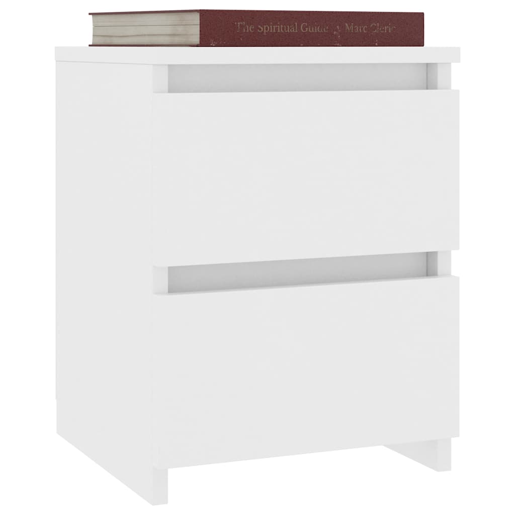 800513 vidaXL Bedside Cabinet White 30x30x40 cm Engineered Wood 3
