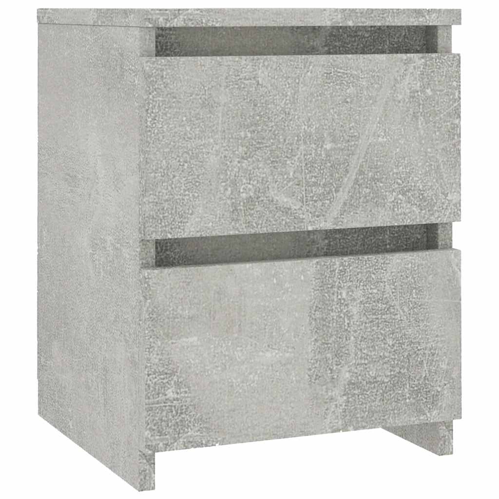 800521 vidaXL Bedside Cabinet Concrete Grey 30x30x40 cm Engineered Wood 2