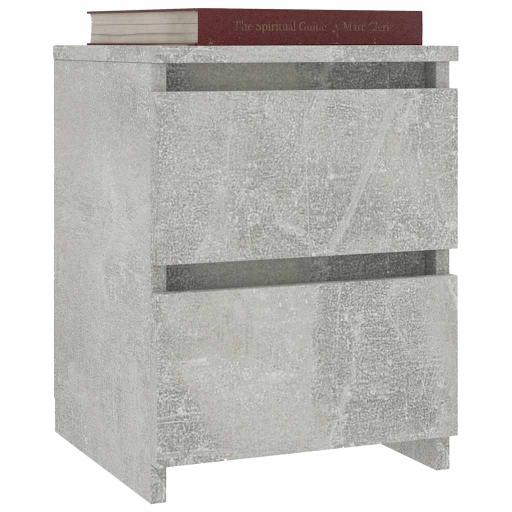 800521 vidaXL Bedside Cabinet Concrete Grey 30x30x40 cm Engineered Wood 5