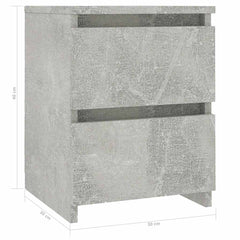 800521 vidaXL Bedside Cabinet Concrete Grey 30x30x40 cm Engineered Wood 6