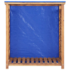 46566 vidaXL Firewood Storage Shed 105x38x115 cm Solid Acacia Wood 2