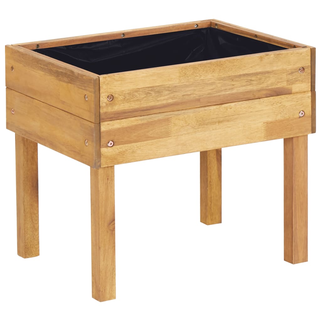 vidaXL Garden Planter | Natural wood colour | Solid Acacia wood with PVC foil 2