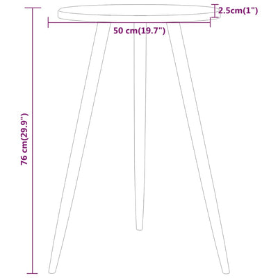 Bistro Table Grey ??50x76 cm MDF and Iron