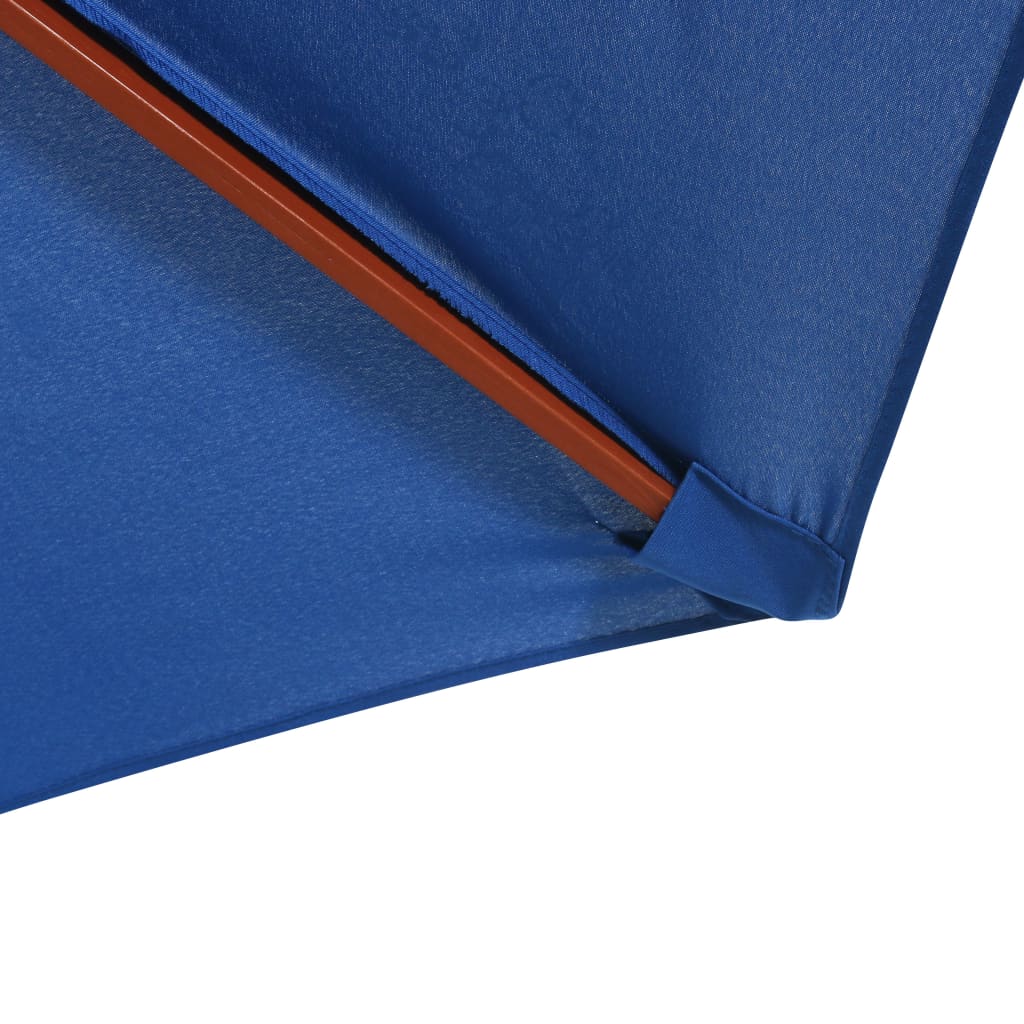 vidaXL Garden Parasol with Wooden Pole 300x258 cm Blue 3
