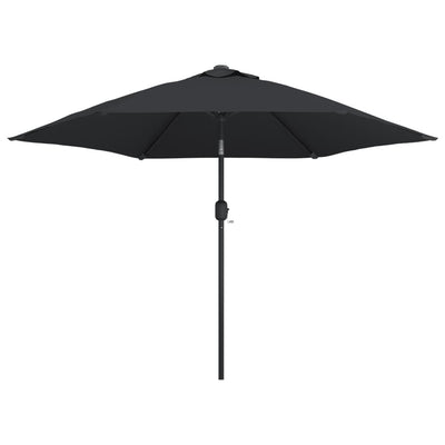 Outdoor Parasol with Metal Pole 300 cm Black