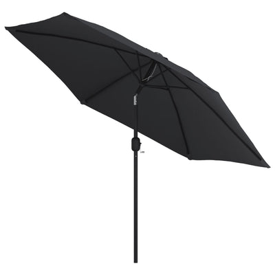 Outdoor Parasol with Metal Pole 300 cm Black