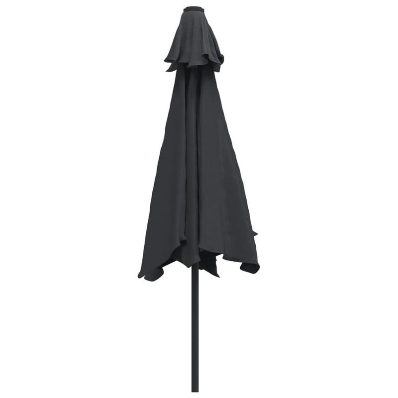 Outdoor Parasol with Metal Pole 300 cm Black