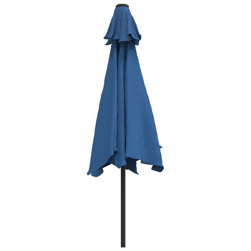 vidaXL Garden Parasol with Metal Pole 300 cm Azure 4