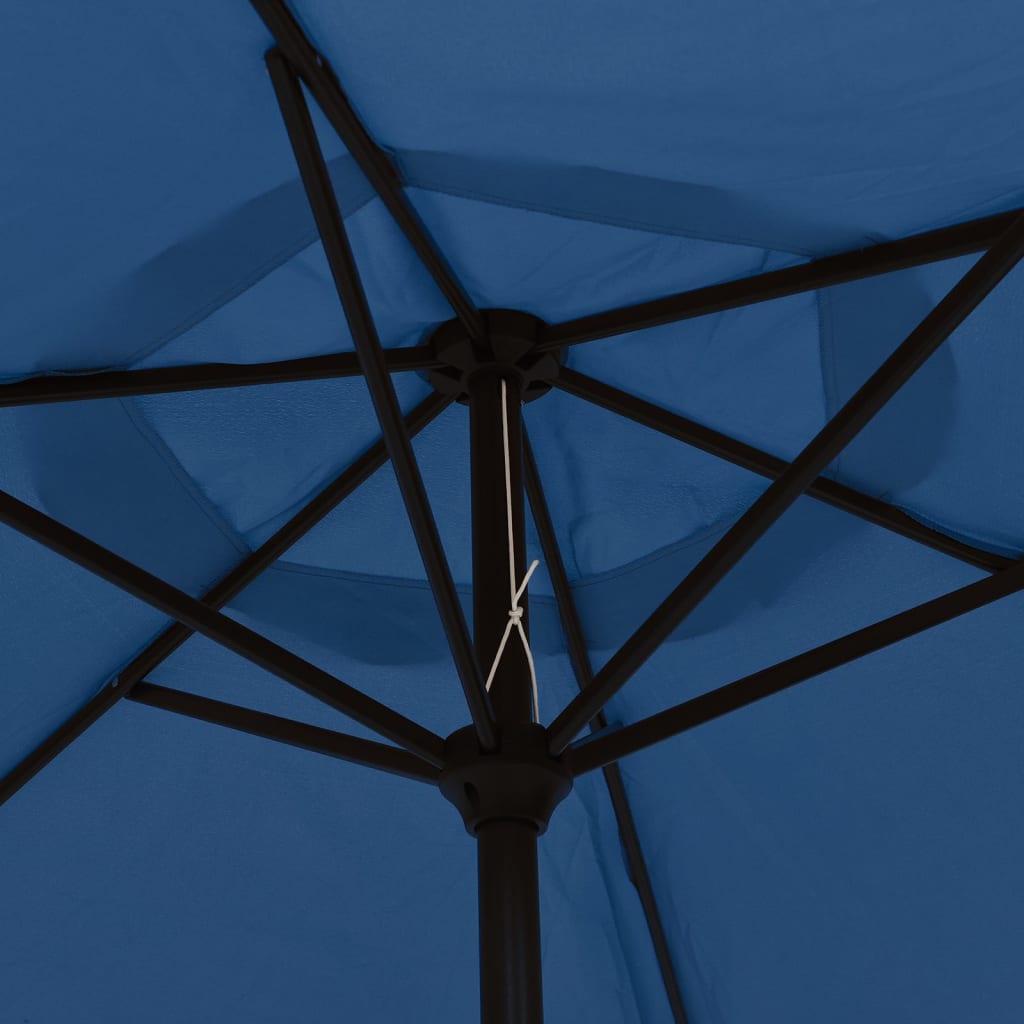 vidaXL Garden Parasol with Metal Pole 300 cm Azure 5