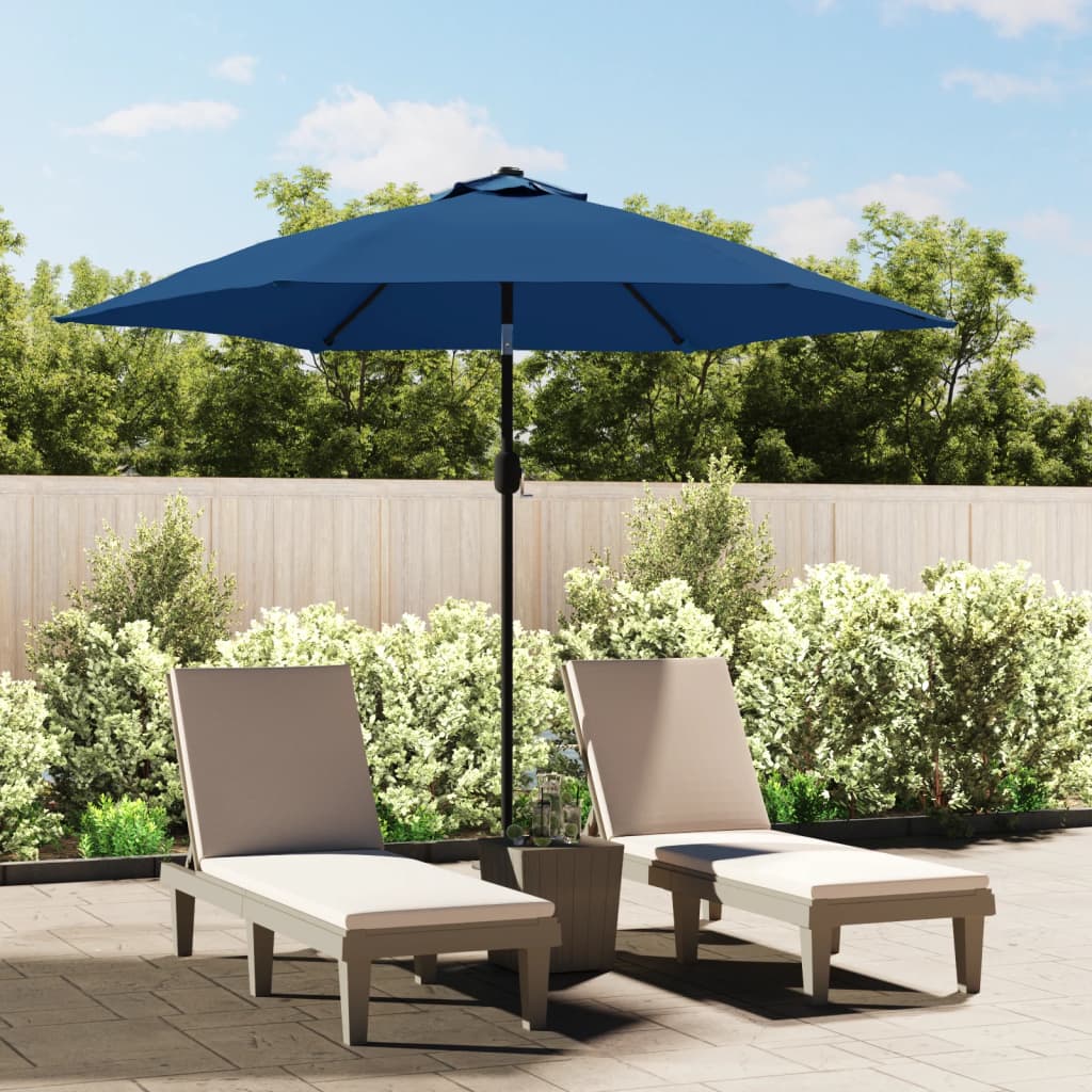 vidaXL Garden Parasol with Metal Pole 300 cm Azure 1