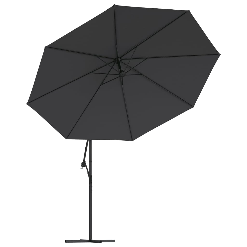 vidaXL Cantilever Garden Parasol with Aluminium Pole 350 cm Black 4
