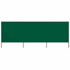 vidaXL Wind Screen | Green | Non-woven fabric (100% polyester), wood | 400x80 cm 1