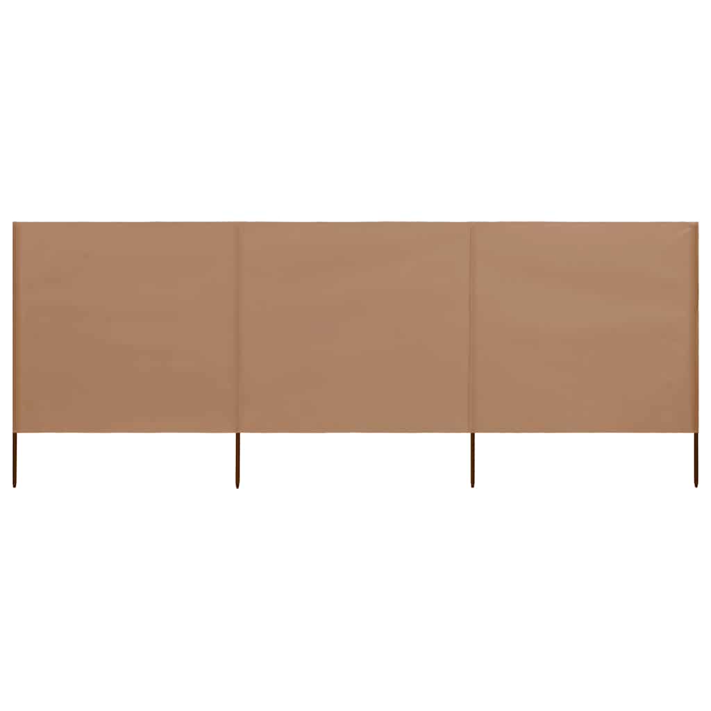 vidaXL Wind Screen | Taupe | Non-woven fabric (100% polyester), wood 1