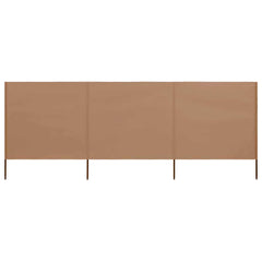 vidaXL Wind Screen | Taupe | Non-woven fabric (100% polyester), wood 1