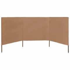 vidaXL Wind Screen | Taupe | Non-woven fabric (100% polyester), wood 3