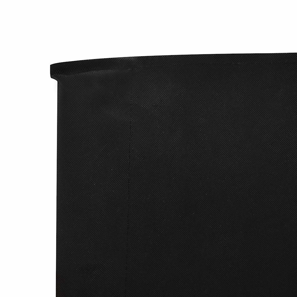 vidaXL 3-panel Wind Screen Fabric 400x120 cm Black 4