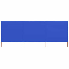 vidaXL Wind Screen | Azure Blue | Non-woven fabric, Wood | 400x120 cm 1