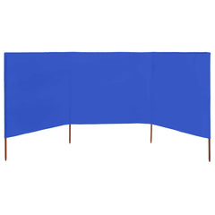 vidaXL Wind Screen | Azure Blue | Non-woven fabric, Wood | 400x120 cm 3