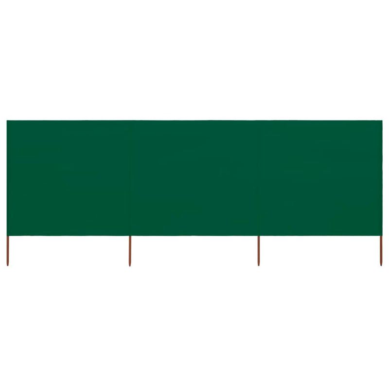 3-panel Wind Screen Fabric 400x160 cm Green