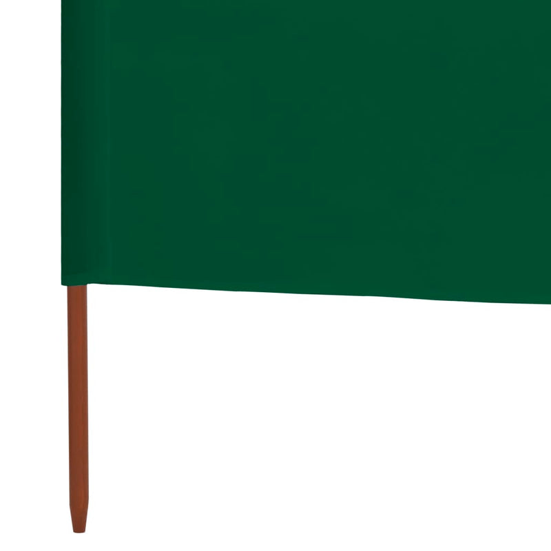 3-panel Wind Screen Fabric 400x160 cm Green