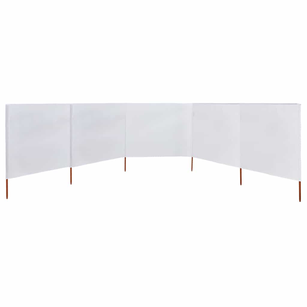 vidaXL Wind Screen | Sand white | Non-woven fabric, wood | Large |  Collapsible 3