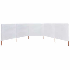 vidaXL Wind Screen | Sand white | Non-woven fabric, wood | Large |  Collapsible 3