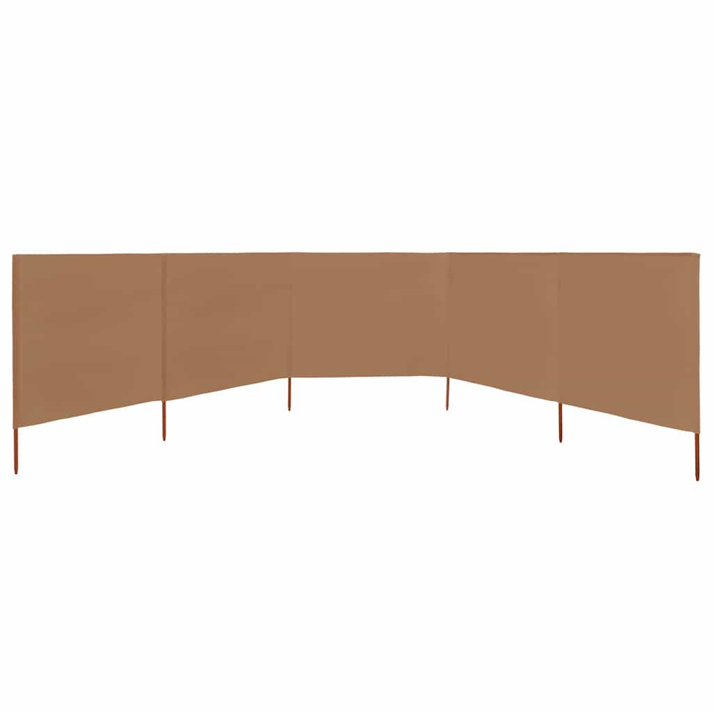 vidaXL Wind Screen | Taupe | Non-woven fabric, Wood | Large | Foldable 3