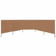 vidaXL Wind Screen | Taupe | Non-woven fabric, Wood | Large | Foldable 3
