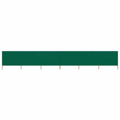 6-panel Wind Screen Fabric 800x160 cm Drop 160 cm Width 800 cm Green