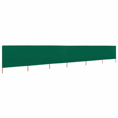 6-panel Wind Screen Fabric 800x160 cm Drop 160 cm Width 800 cm Green