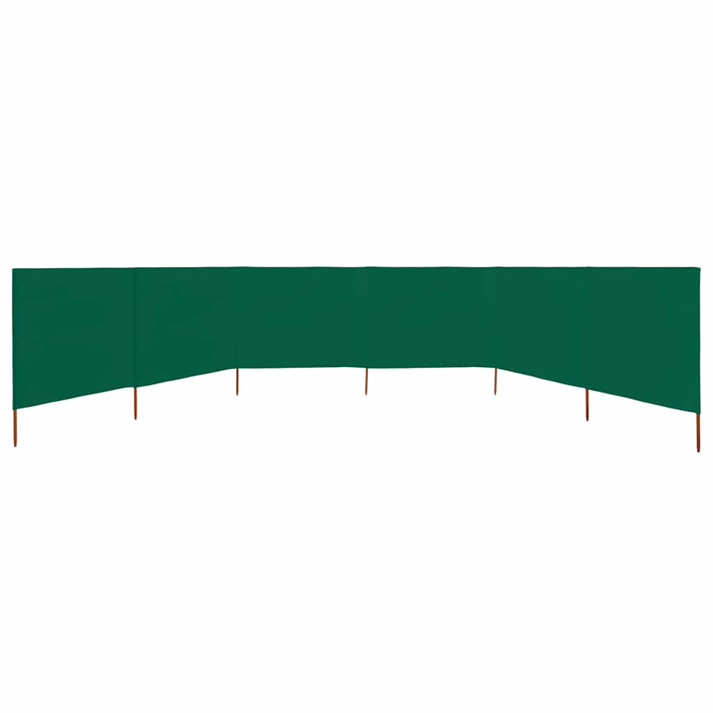 6-panel Wind Screen Fabric 800x160 cm Drop 160 cm Width 800 cm Green